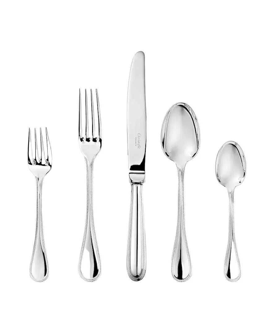 Perles silver-plated 5-piece cutlery set Perles silver-plated 5-piece cutlery set