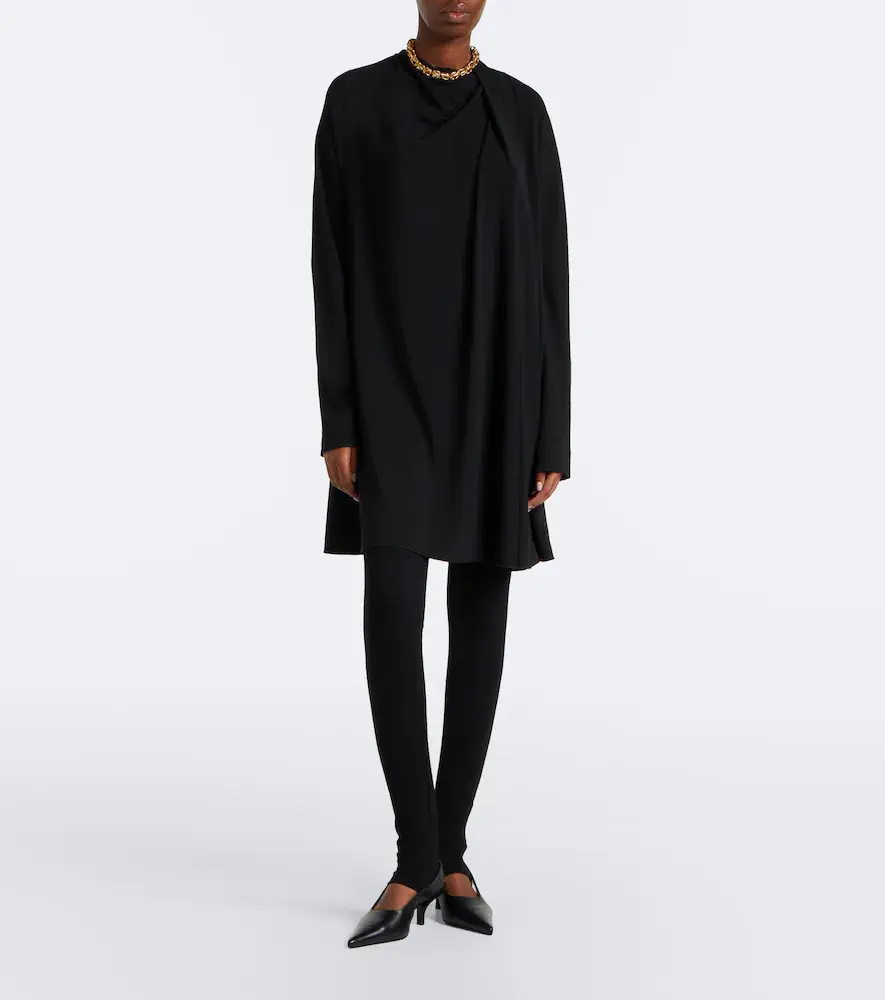 TOTEME Draped scarf-detail jersey minidress | Thumbnail 4