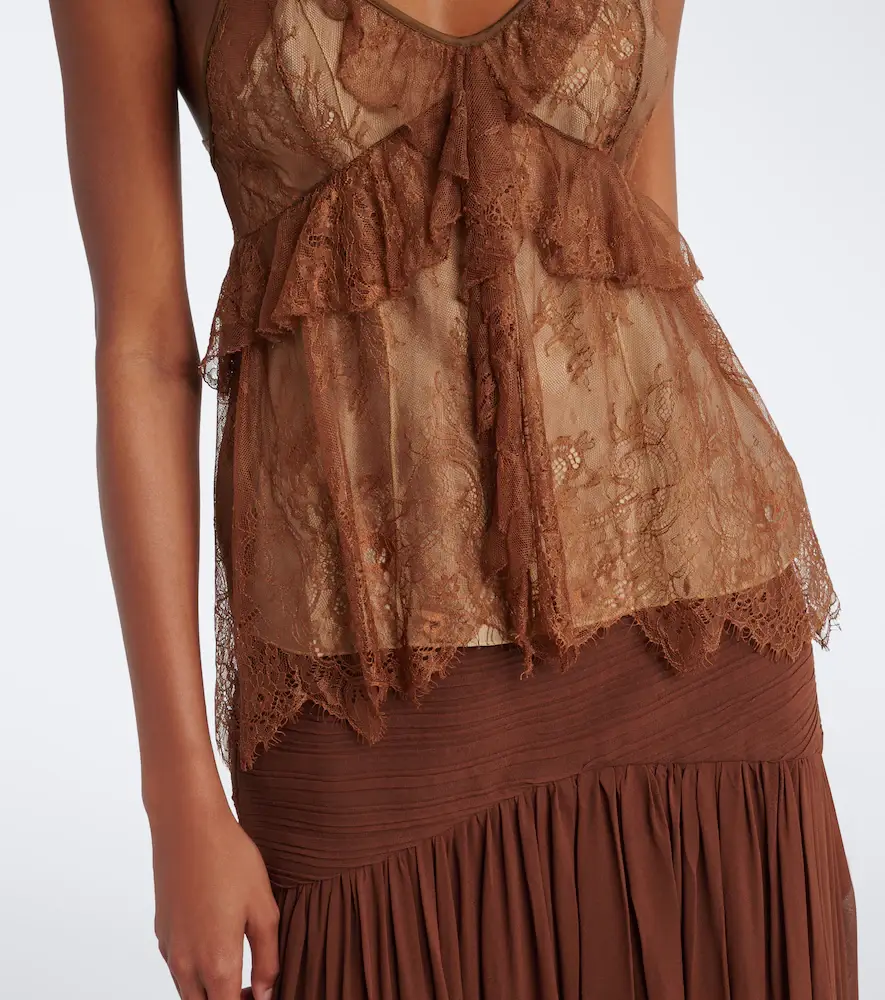 Jacques Wei Ruffled lace camisole | Thumbnail 5 Jacques Wei Ruffled lace camisole | Thumbnail 5