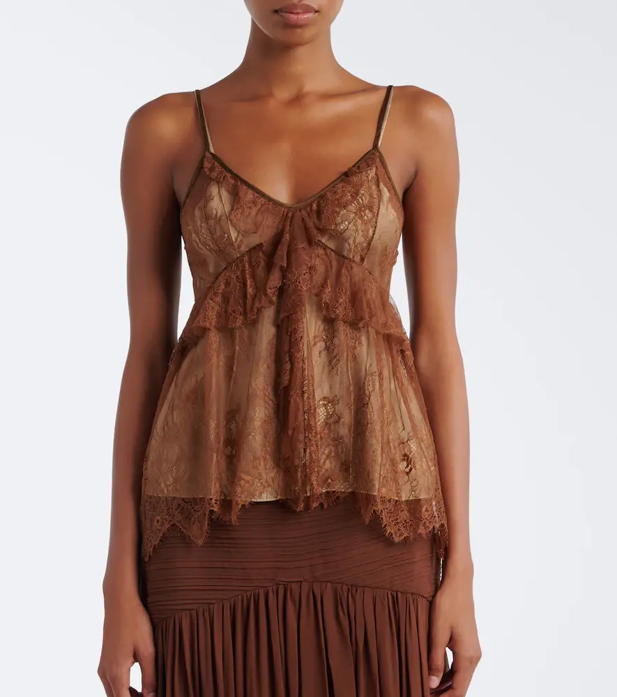 Jacques Wei Ruffled lace camisole | Thumbnail 6 Jacques Wei Ruffled lace camisole | Thumbnail 6