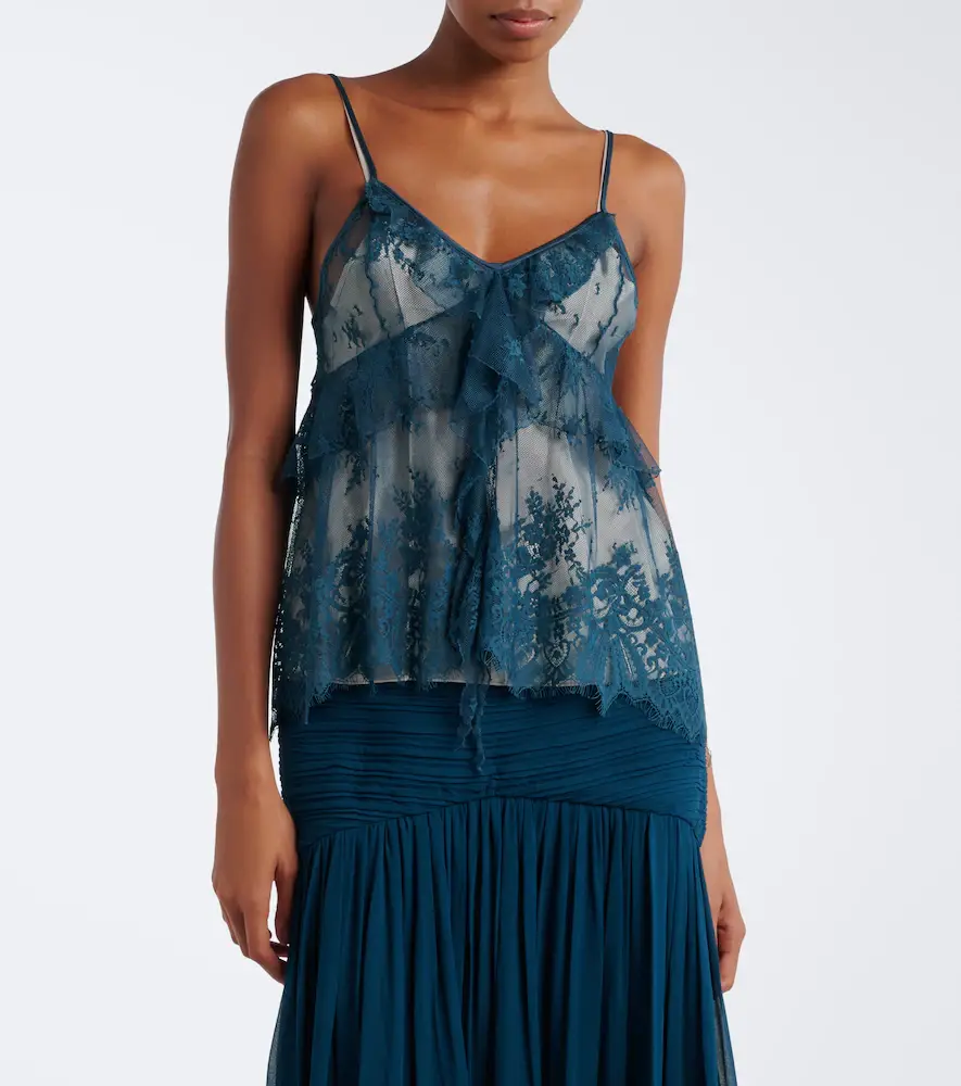 Jacques Wei Ruffled lace camisole | Thumbnail 2