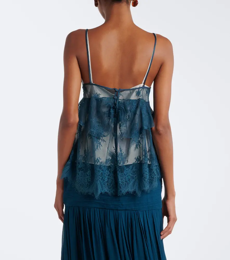 Jacques Wei Ruffled lace camisole | Thumbnail 3