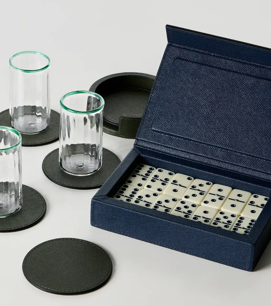 GIOBAGNARA Parma leather domino set | Thumbnail 6