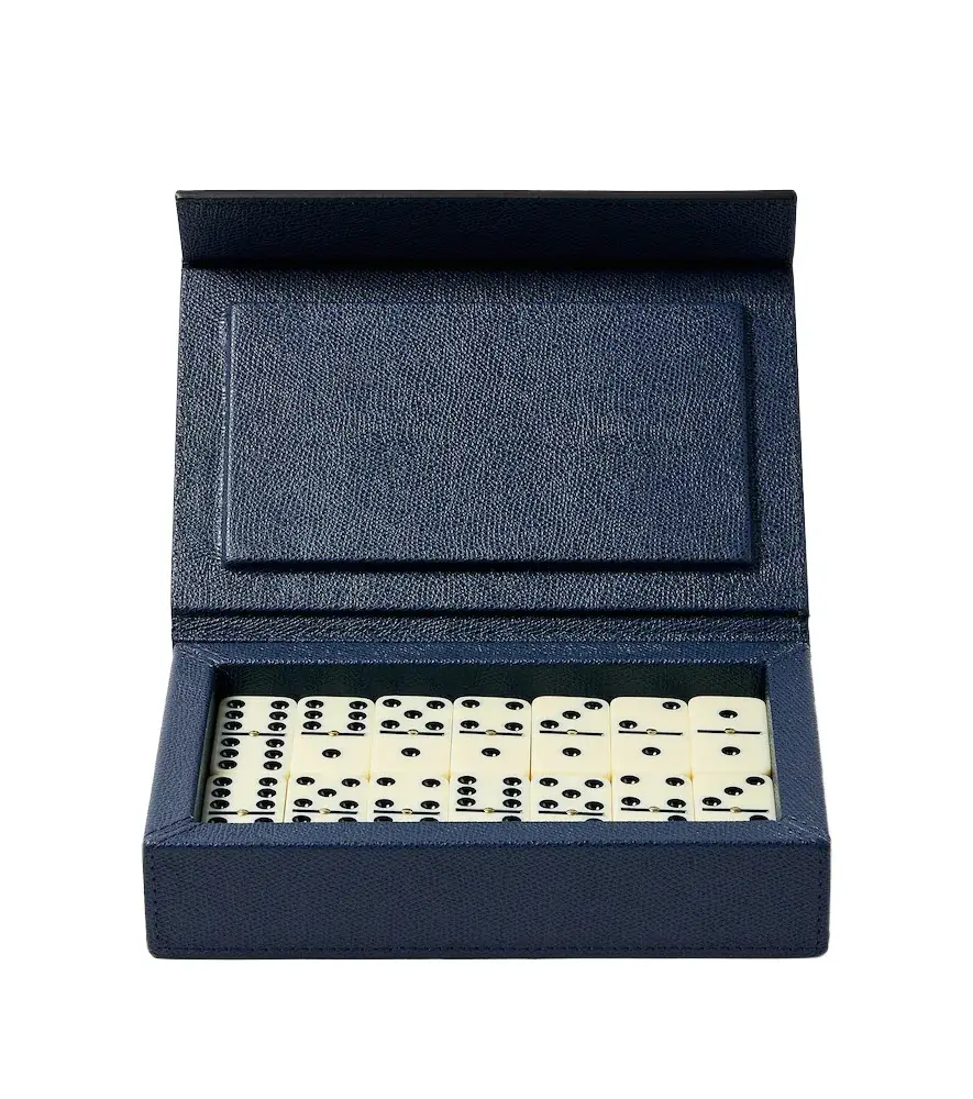 Parma leather domino set
