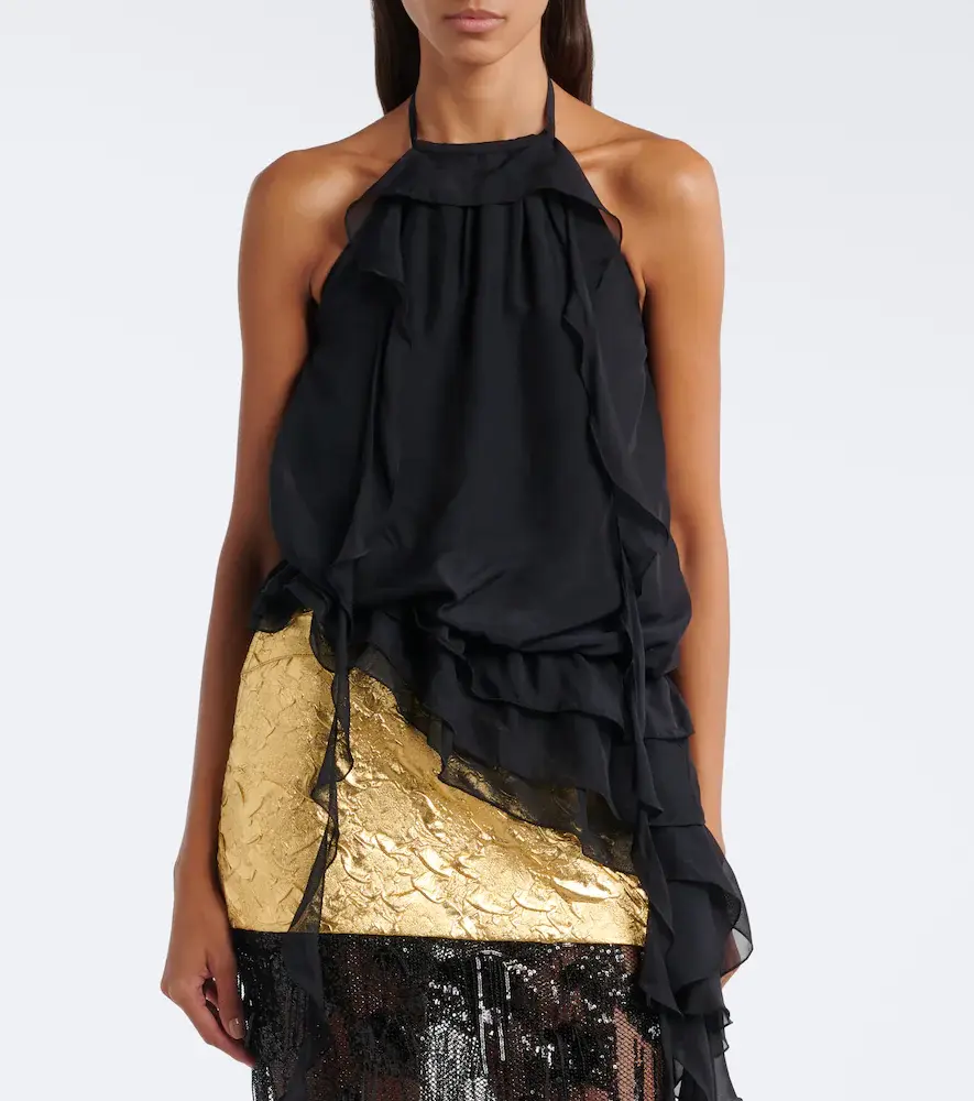 Jacques Wei Chiffon halterneck top | Thumbnail 2 Jacques Wei Chiffon halterneck top | Thumbnail 2