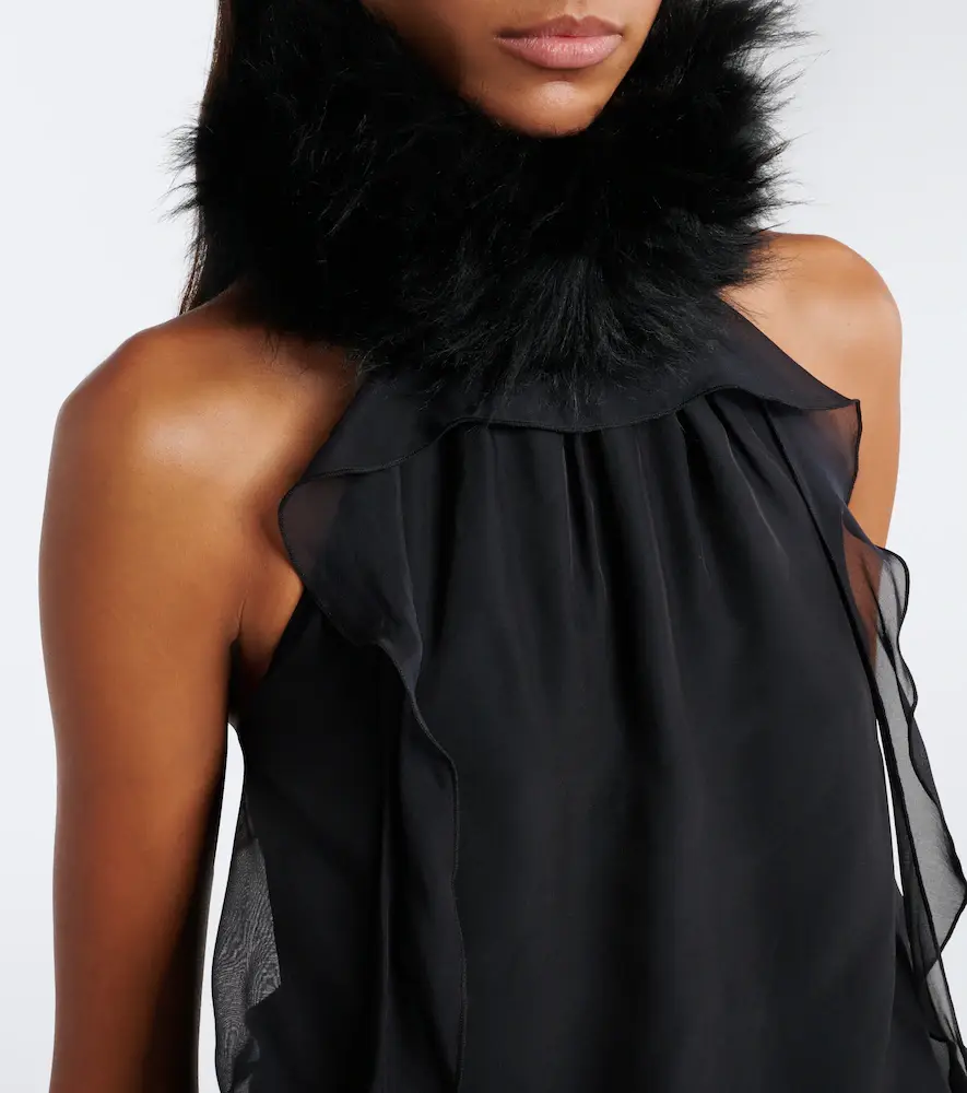 Jacques Wei Chiffon halterneck top | Thumbnail 4 Jacques Wei Chiffon halterneck top | Thumbnail 4