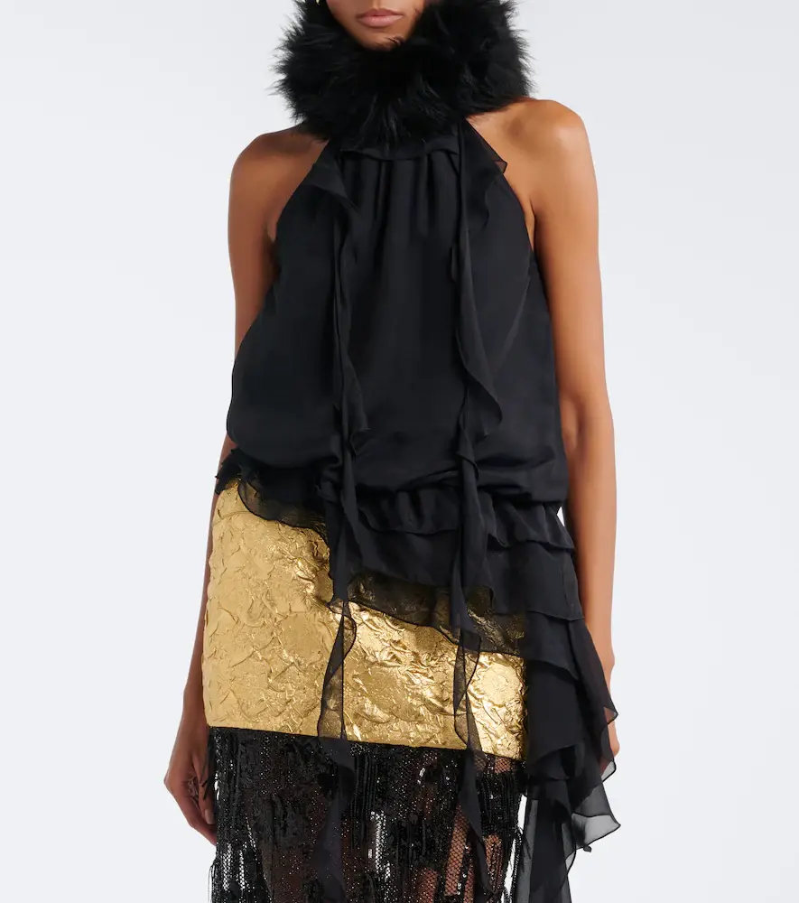 Jacques Wei Chiffon halterneck top | Thumbnail 7 Jacques Wei Chiffon halterneck top | Thumbnail 7