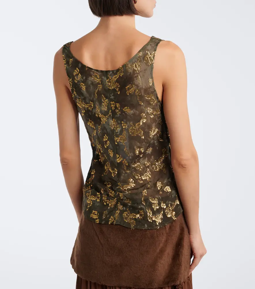Jacques Wei Embellished silk-blend top | Thumbnail 2
