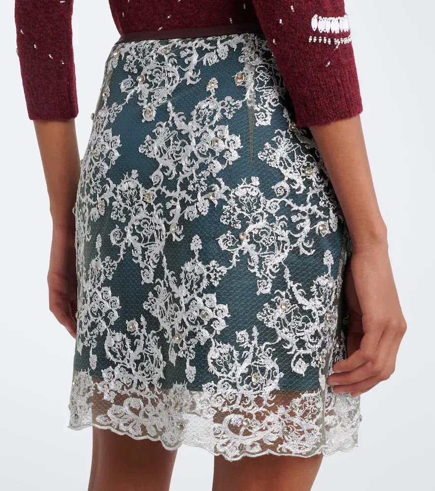 Jacques Wei Embellished lace miniskirt | Thumbnail 2 Jacques Wei Embellished lace miniskirt | Thumbnail 2