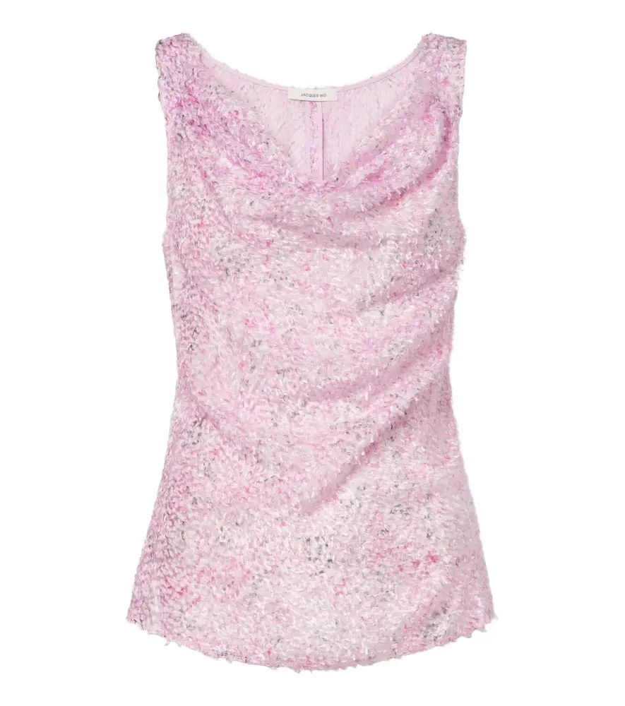 Draped fringed top Draped fringed top