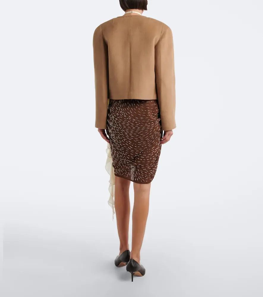 Jacques Wei Draped embellished lace-trimmed miniskirt | Thumbnail 4 Jacques Wei Draped embellished lace-trimmed miniskirt | Thumbnail 4