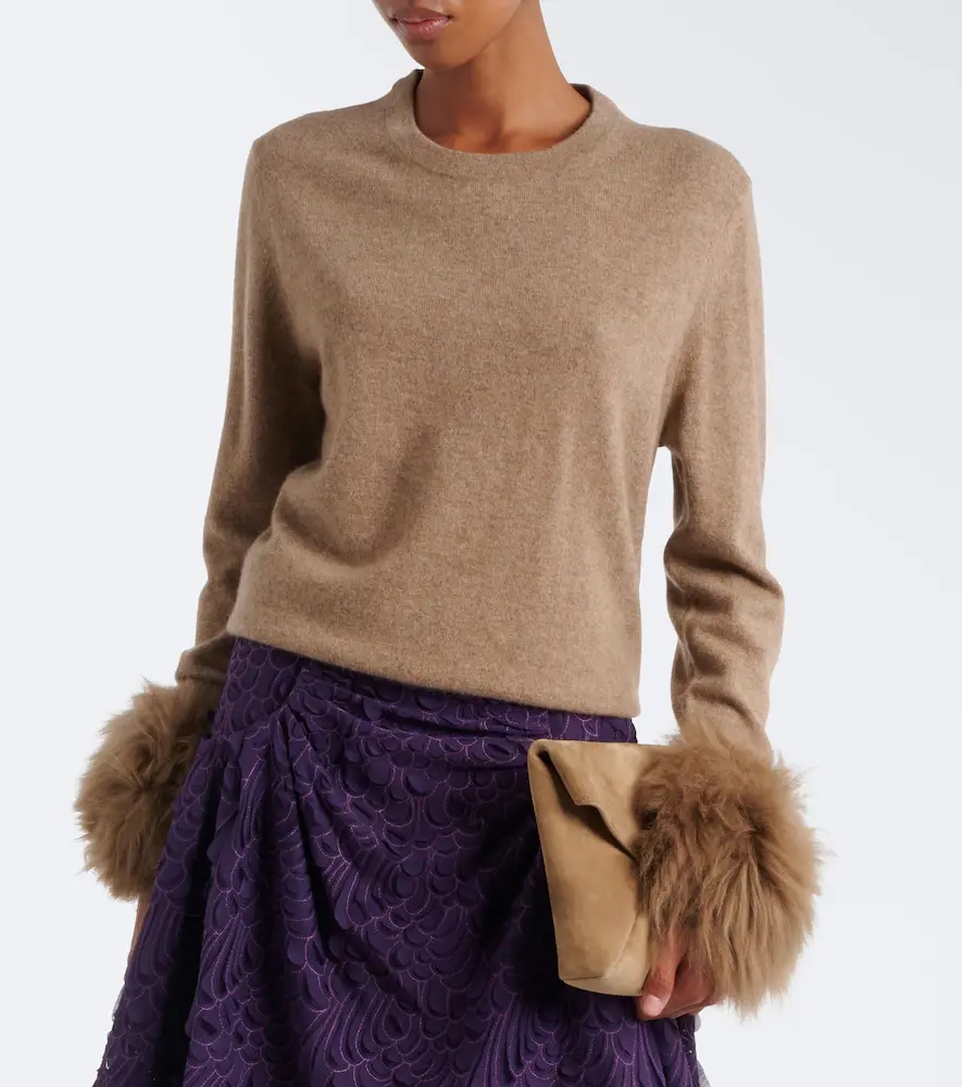 Jacques Wei Wool-trimmed cashmere sweater | Thumbnail 5