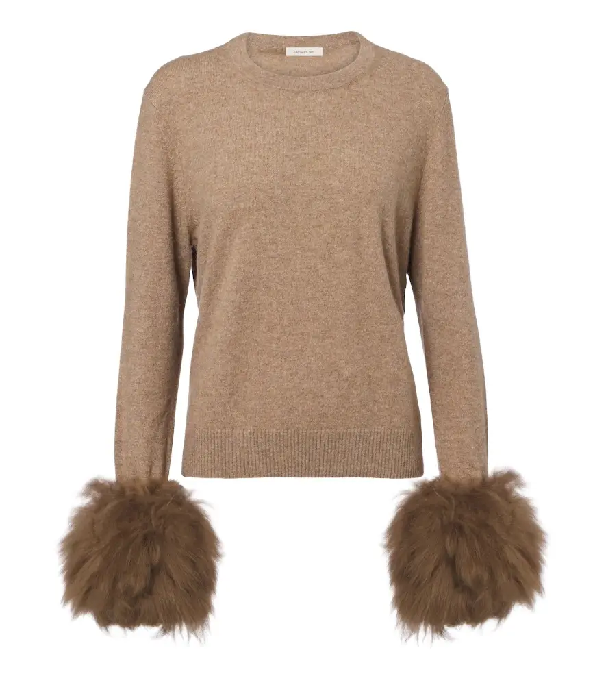 Jacques Wei Wool-trimmed cashmere sweater
