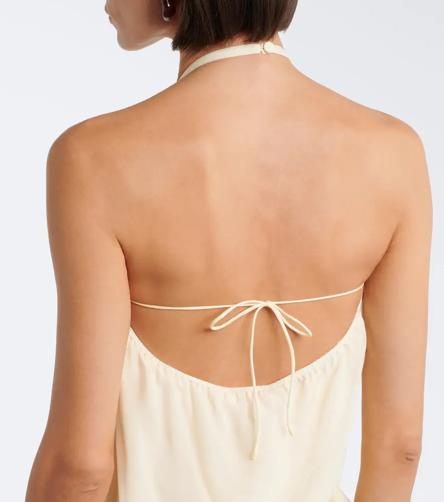 Jacques Wei Ruffled chiffon halterneck top | Thumbnail 5 Jacques Wei Ruffled chiffon halterneck top | Thumbnail 5