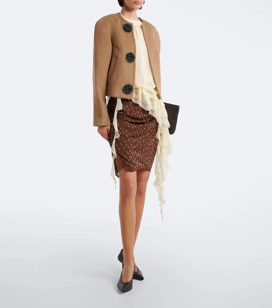 Jacques Wei Ruffled chiffon halterneck top | Thumbnail 6 Jacques Wei Ruffled chiffon halterneck top | Thumbnail 6