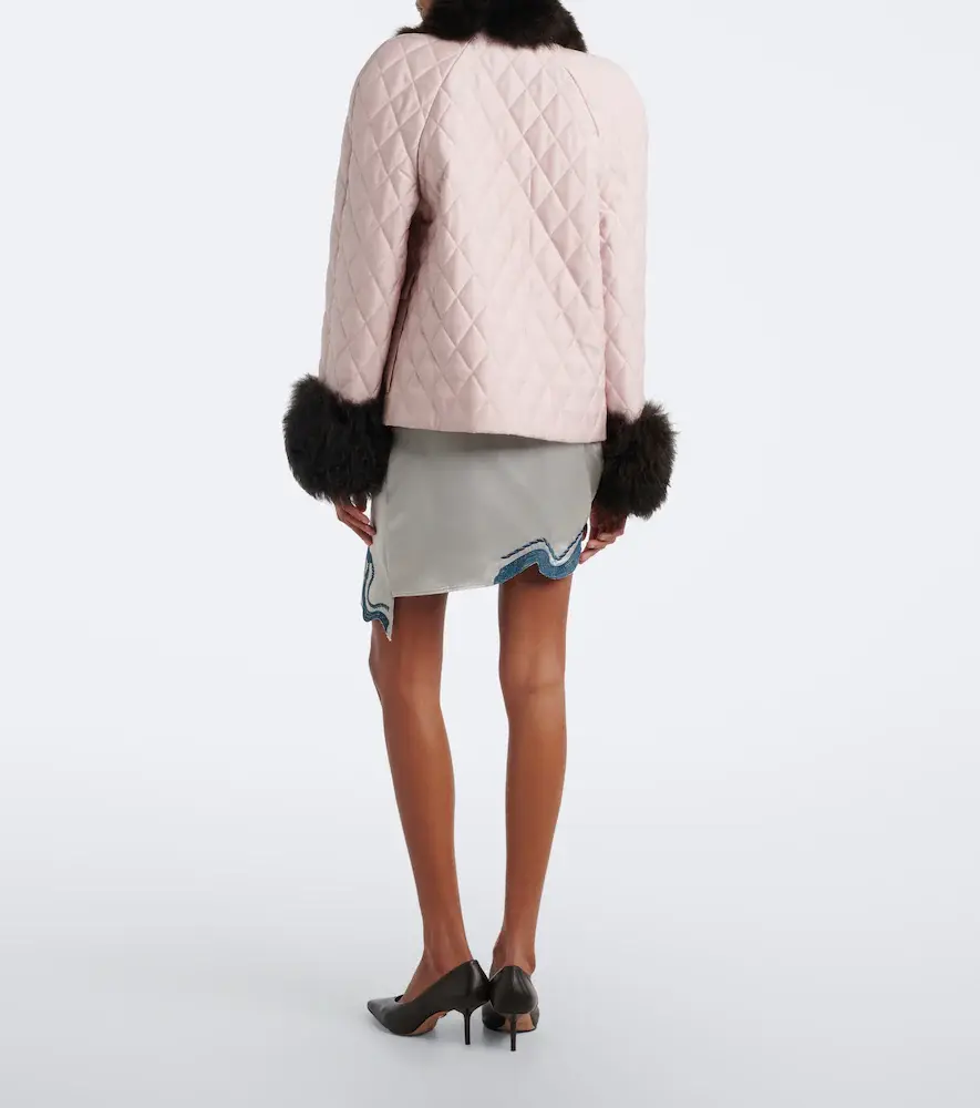 Jacques Wei Embroidered satin miniskirt | Thumbnail 2