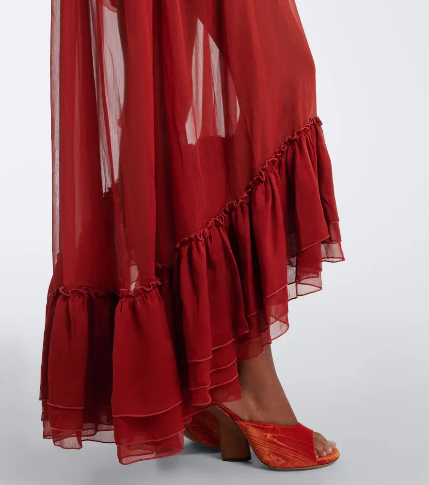 Jacques Wei Ruffled chiffon gown | Thumbnail 3