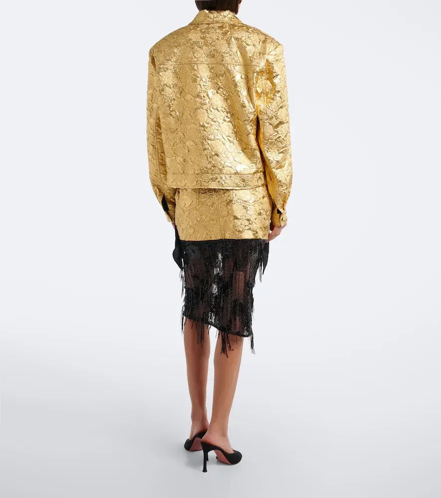 Jacques Wei Embellished paneled cloqué midi skirt | Thumbnail 3 Jacques Wei Embellished paneled cloqué midi skirt | Thumbnail 3