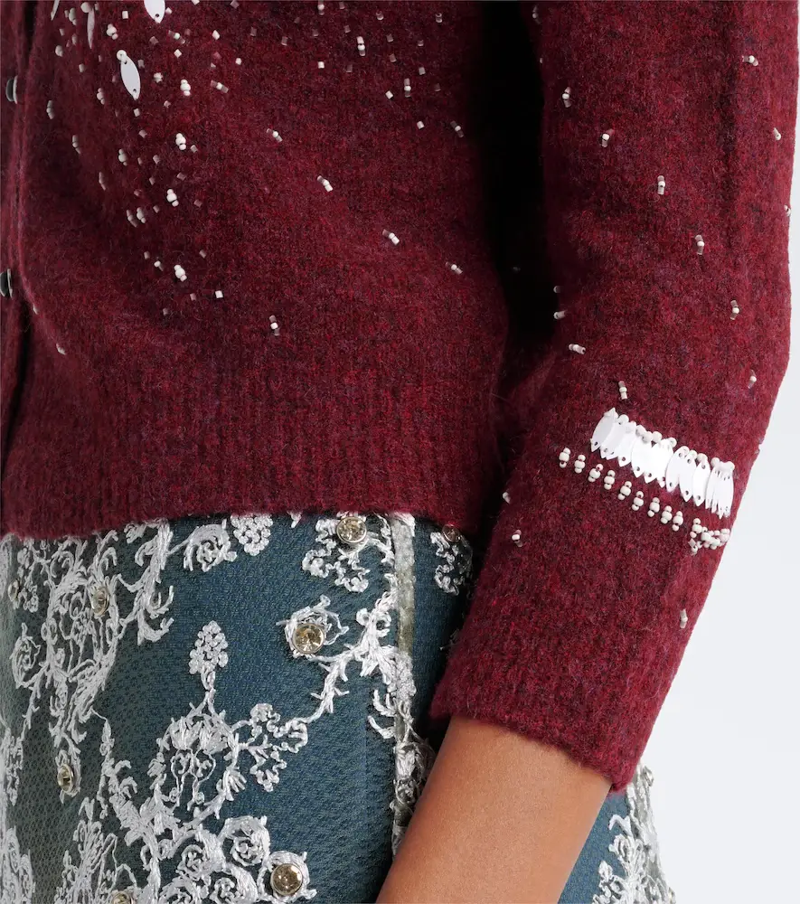 Jacques Wei Embellished floral wool-blend cardigan | Thumbnail 6 Jacques Wei Embellished floral wool-blend cardigan | Thumbnail 6