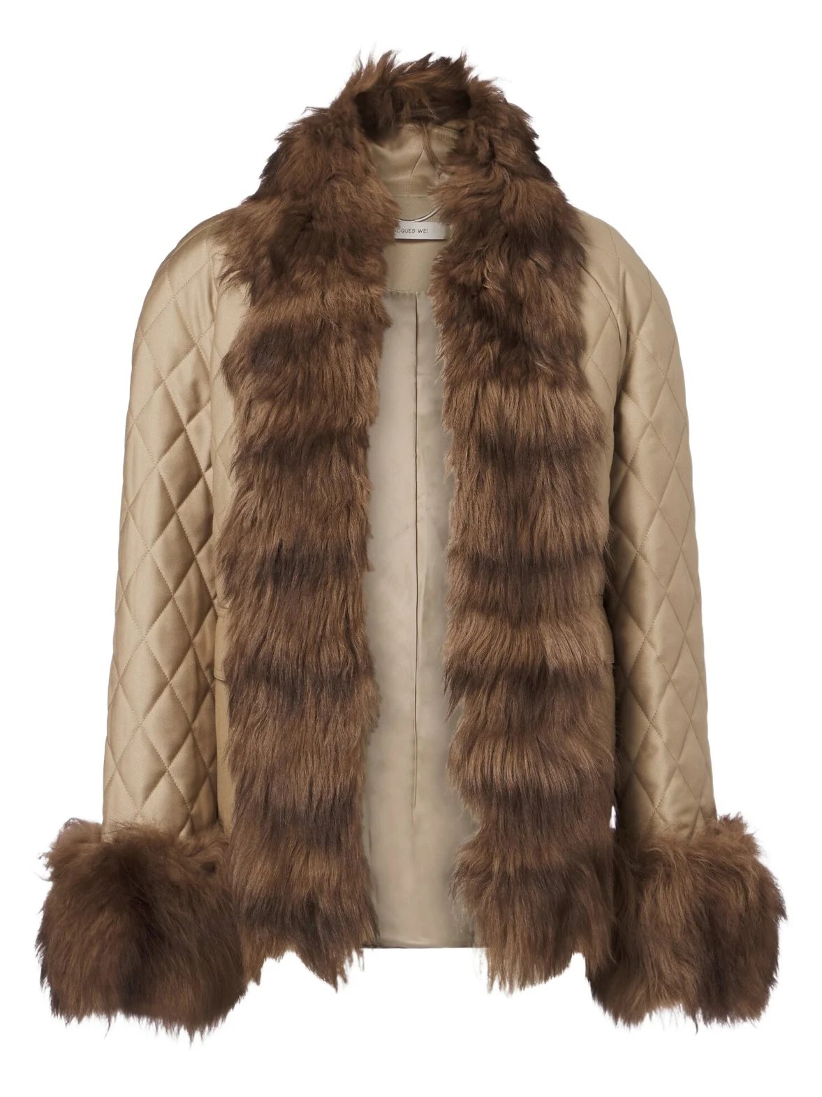 Quilted shearling-trimmed coat Quilted shearling-trimmed coat