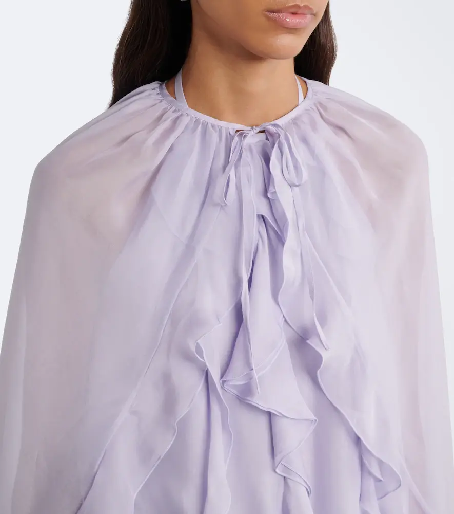 Jacques Wei Ruffled chiffon blouse | Thumbnail 5 Jacques Wei Ruffled chiffon blouse | Thumbnail 5