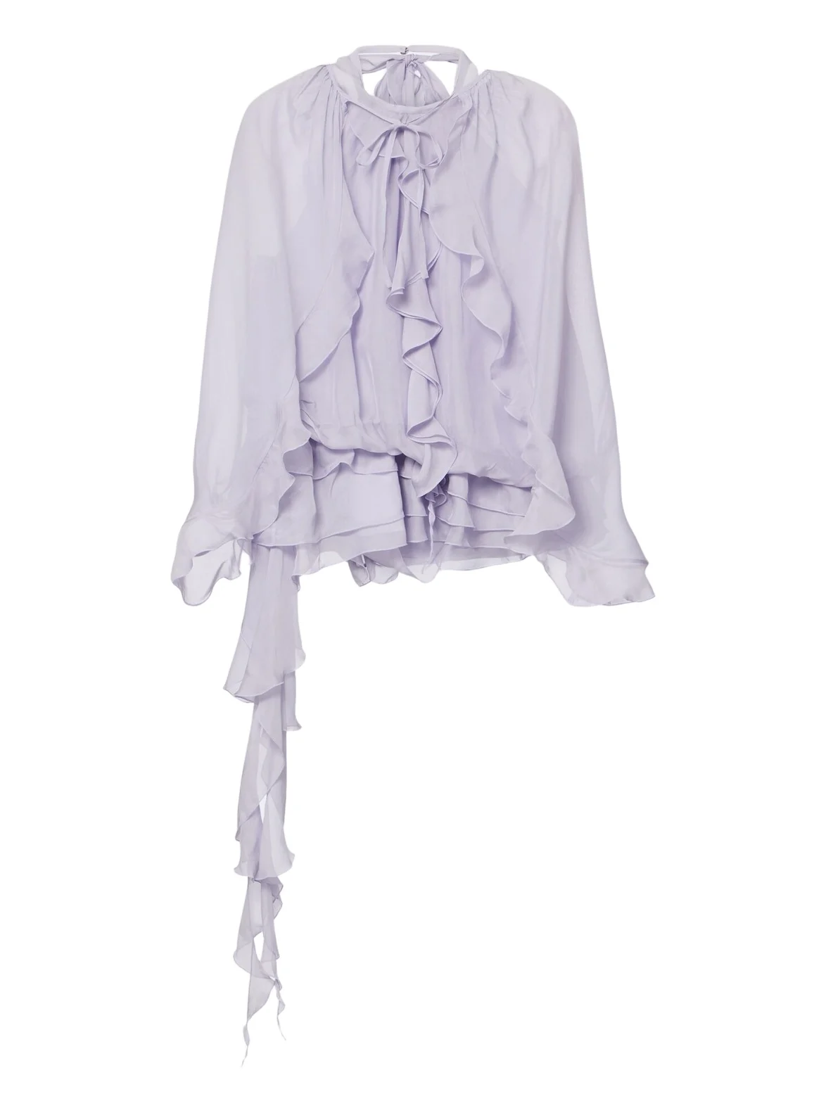 Ruffled chiffon blouse