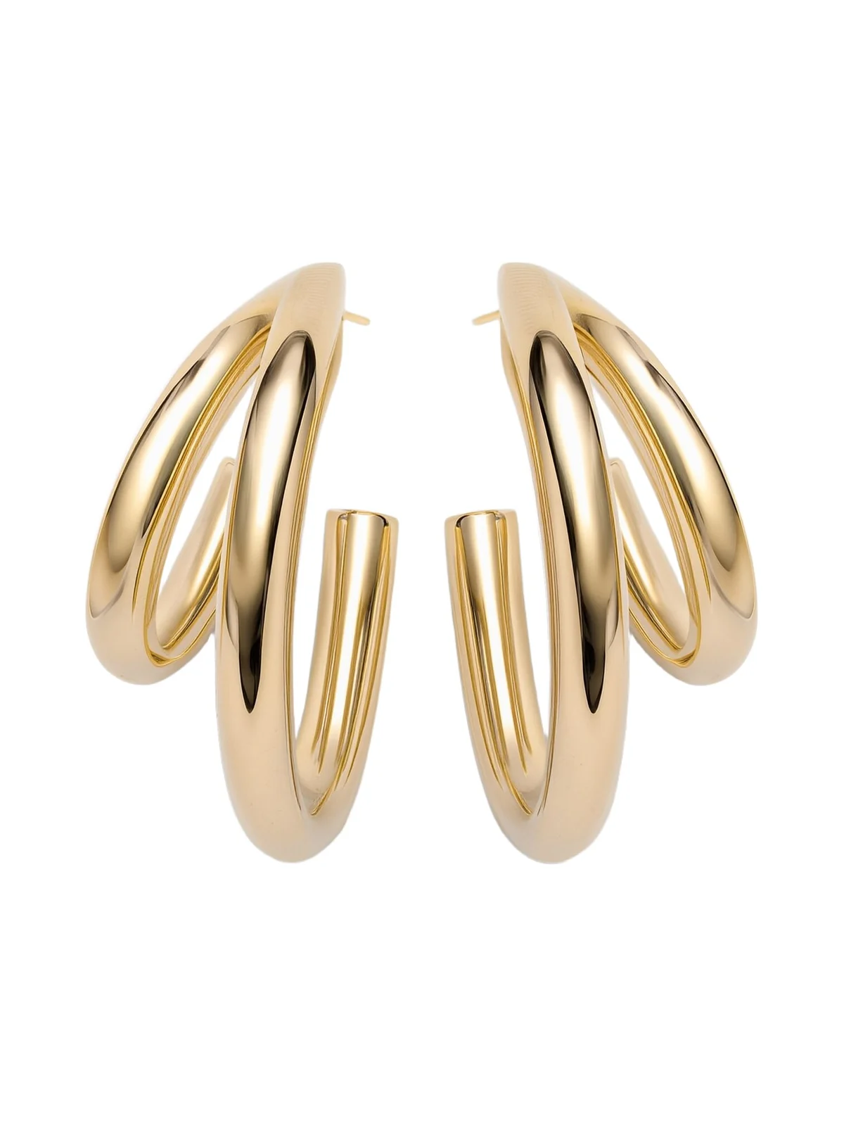 14kt gold-plated huggie earrings