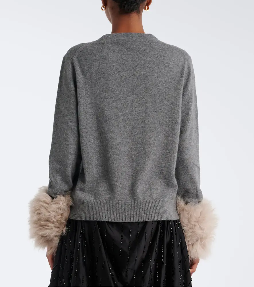 Jacques Wei Wool-trimmed cashmere sweater | Thumbnail 2