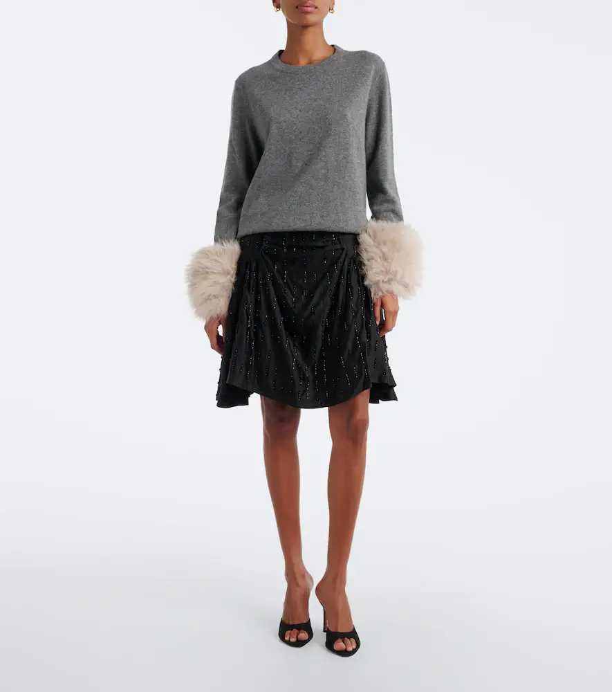 Jacques Wei Wool-trimmed cashmere sweater | Thumbnail 5
