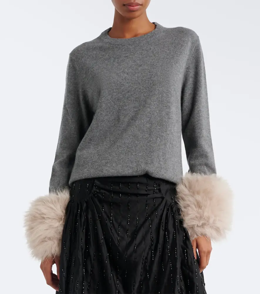 Jacques Wei Wool-trimmed cashmere sweater | Thumbnail 6