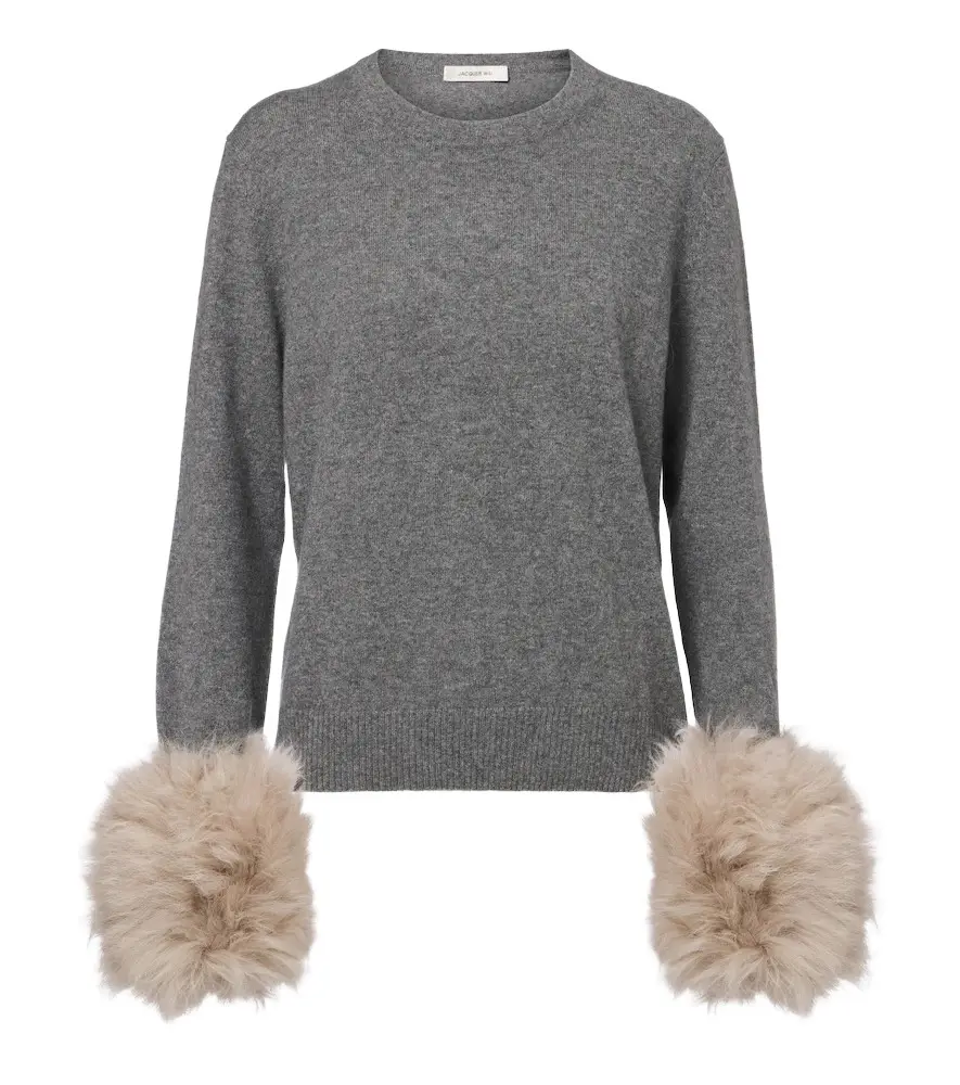 Jacques Wei Wool-trimmed cashmere sweater