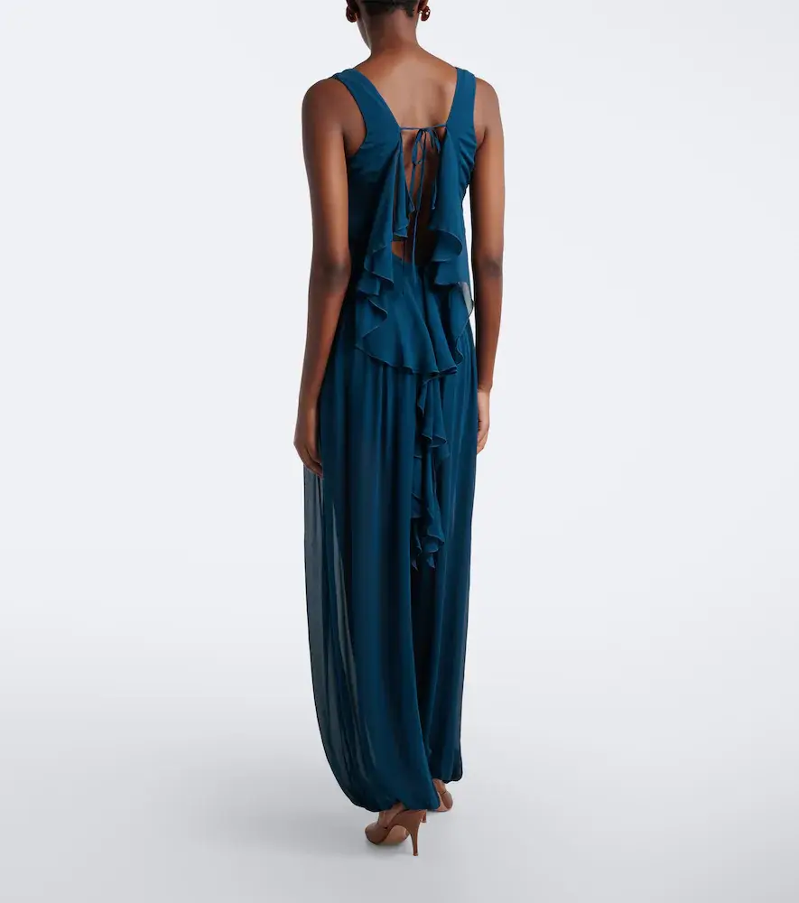 Jacques Wei Pleated chiffon jumpsuit | Thumbnail 7 Jacques Wei Pleated chiffon jumpsuit | Thumbnail 7