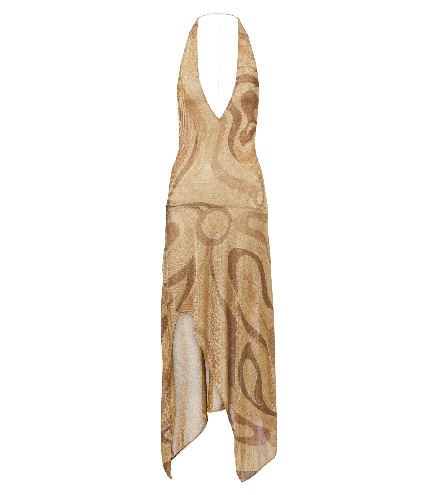 Marmo asymmetric Lurex voile midi dress Marmo asymmetric Lurex voile midi dress