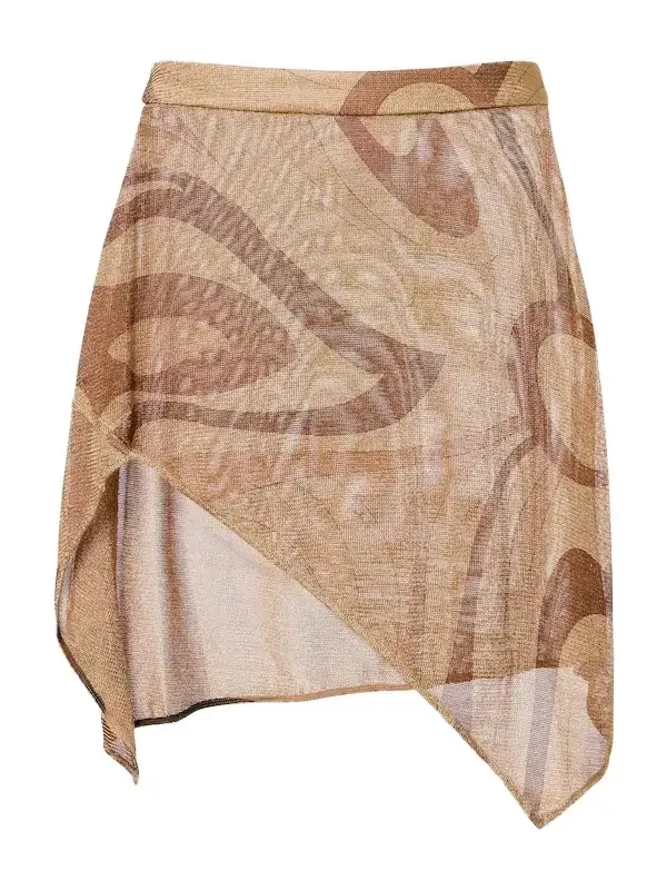 Marmo Lurex voile miniskirt