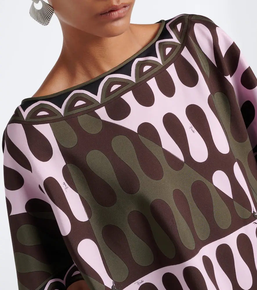 PUCCI Leocorno asymmetric silk twill top | Thumbnail 3 PUCCI Leocorno asymmetric silk twill top | Thumbnail 3