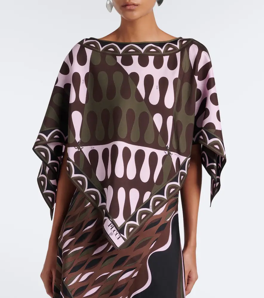 PUCCI Leocorno asymmetric silk twill top | Thumbnail 4 PUCCI Leocorno asymmetric silk twill top | Thumbnail 4