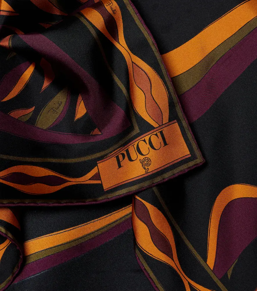 PUCCI Fiamme and Nawaho silk twill scarf | Thumbnail 2 PUCCI Fiamme and Nawaho silk twill scarf | Thumbnail 2