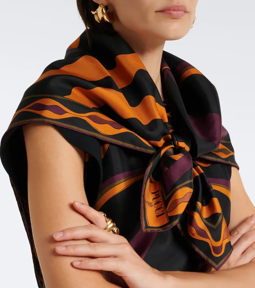 PUCCI Fiamme and Nawaho silk twill scarf | Thumbnail 5 PUCCI Fiamme and Nawaho silk twill scarf | Thumbnail 5
