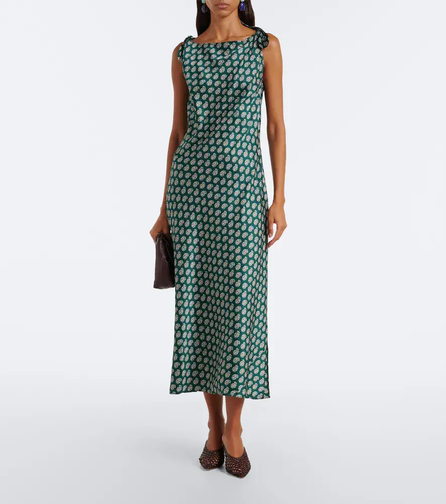 DÔEN Dôen Mariselle paisley silk-blend midi dress | Thumbnail 4