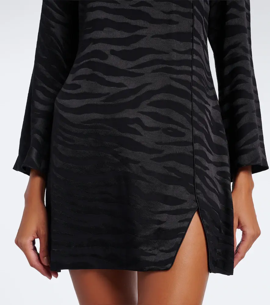 Rixo Brooklyn satin jacquard minidress | Thumbnail 2
