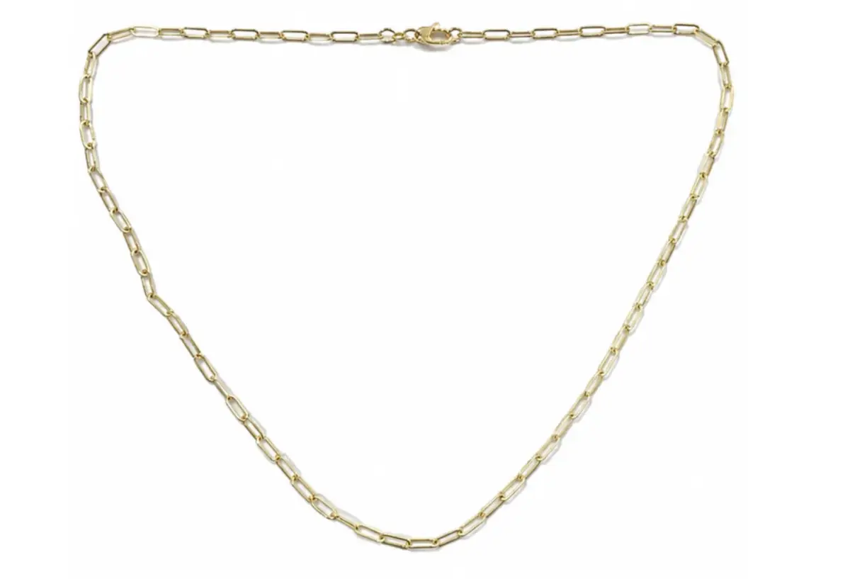 Wish Fine Jewelry 14K Gold Paperclip Chain Necklace