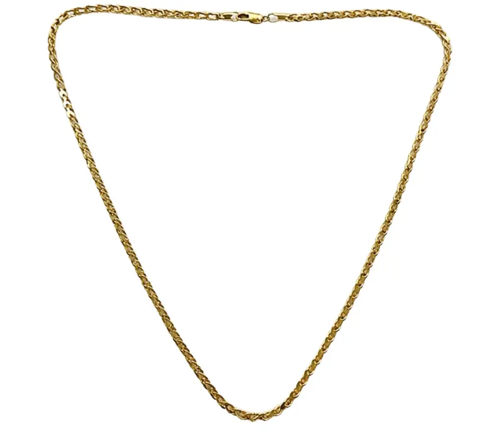 Wish Fine Jewelry 14K Gold V Link Chain Necklace