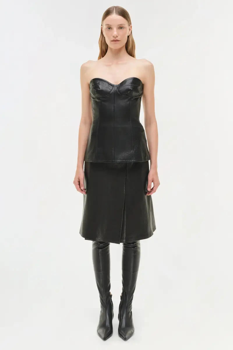 Simkhai Tyla Leather Bustier Top | Thumbnail 2 Simkhai Tyla Leather Bustier Top | Thumbnail 2