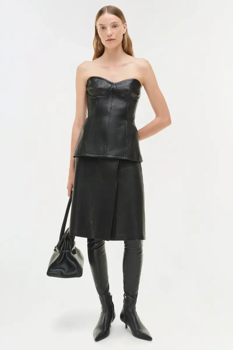 Simkhai Tyla Leather Bustier Top | Thumbnail 3 Simkhai Tyla Leather Bustier Top | Thumbnail 3