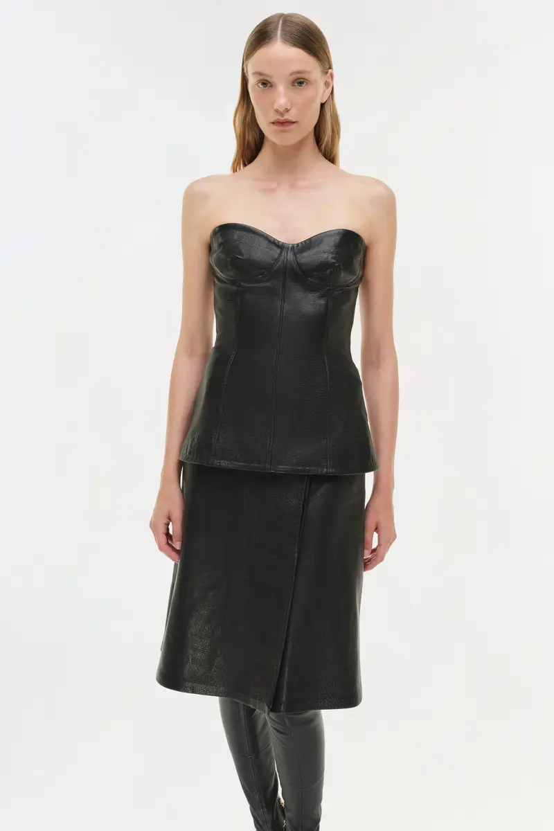 Simkhai Tyla Leather Bustier Top | Thumbnail 4 Simkhai Tyla Leather Bustier Top | Thumbnail 4