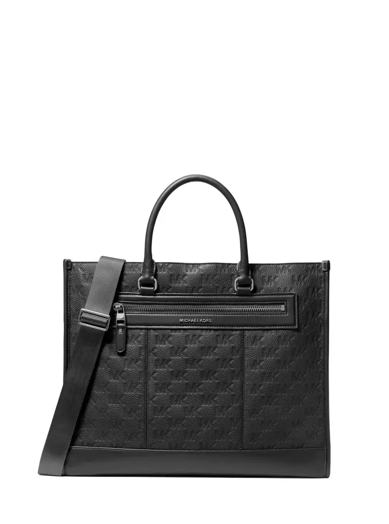 Michael Kors Collection Jet Set Logo Embossed Leather Tote Bag in Brown - One Size by Michael Kors Mens