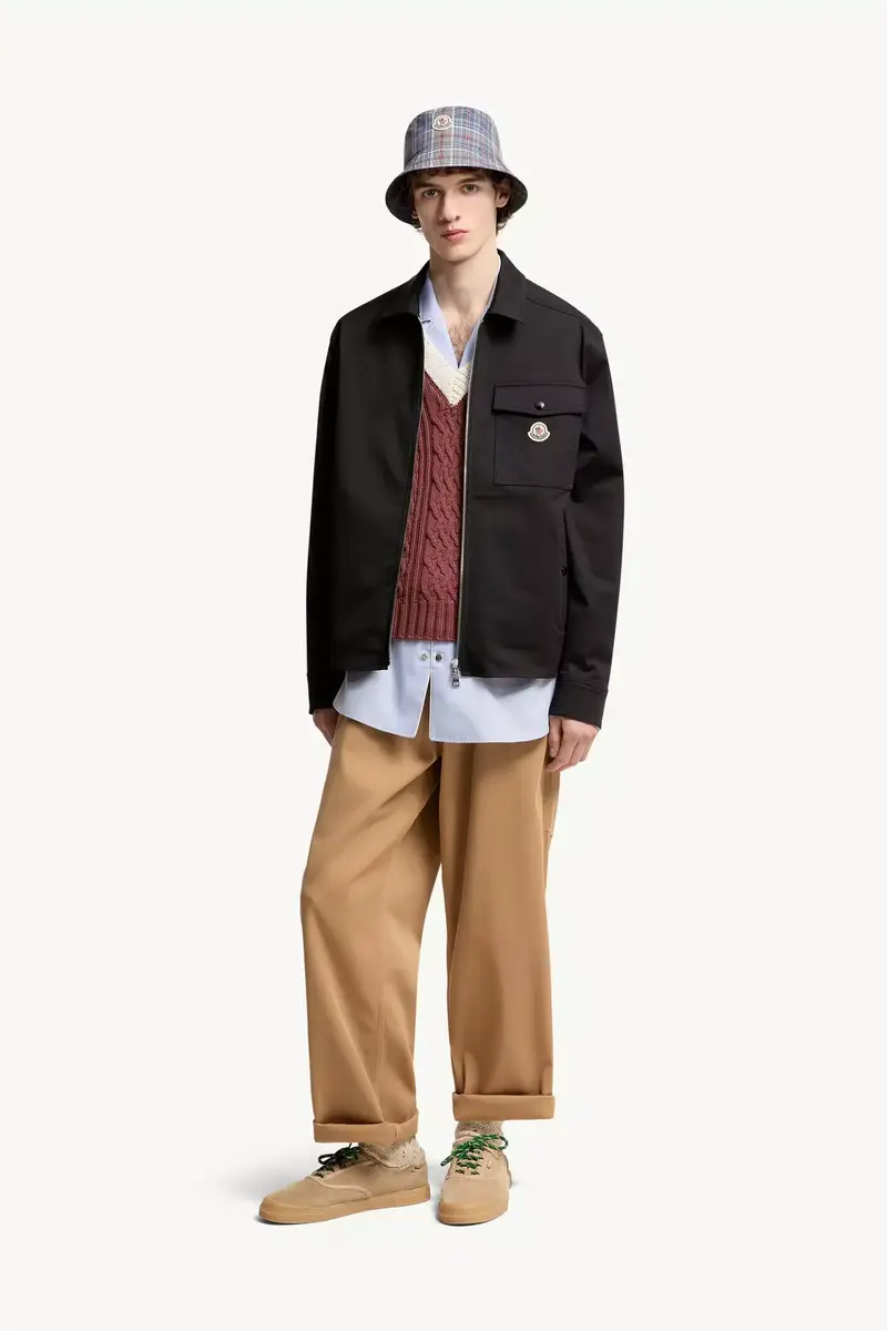 Moncler Cotton Blend Gabardine Shirt Jacket | Thumbnail 3 Moncler Cotton Blend Gabardine Shirt Jacket | Thumbnail 3