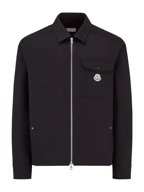 Cotton Blend Gabardine Shirt Jacket