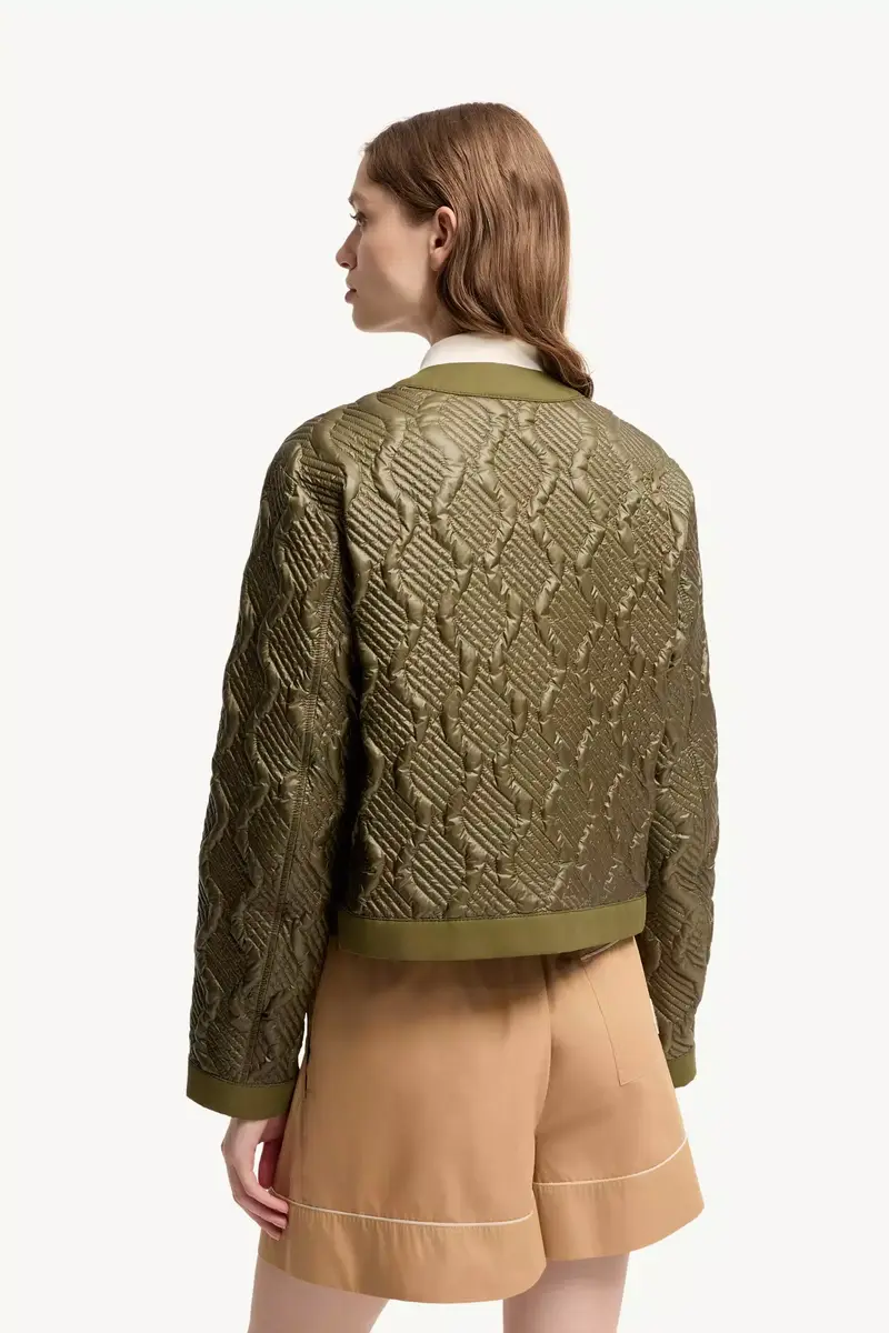 Moncler Libellule Geometric Quilted Short Down Jacket | Thumbnail 6