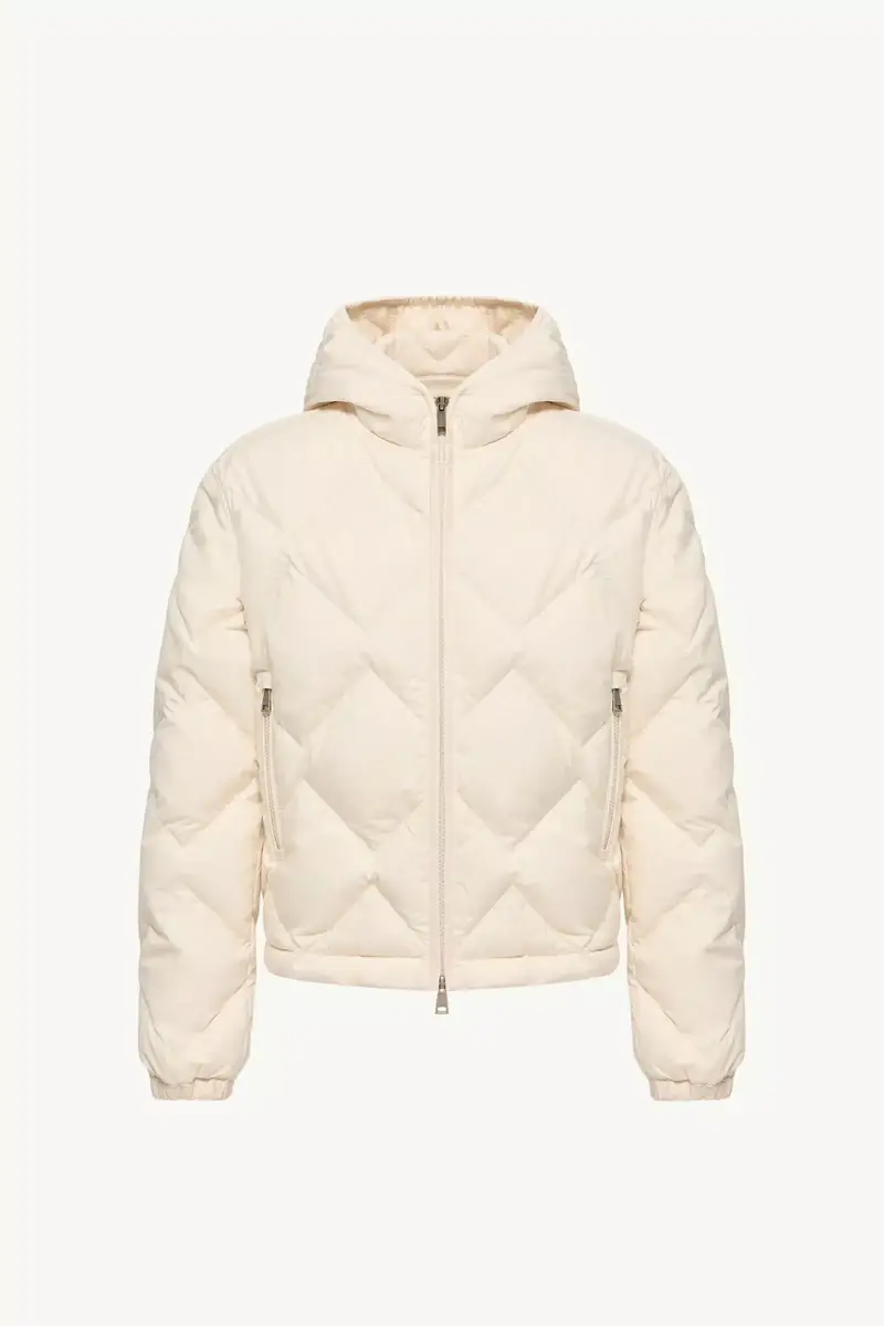 Moncler Arvouinne Hooded Triangle-quilted Short Down Jacket | Thumbnail 2 Moncler Arvouinne Hooded Triangle-quilted Short Down Jacket | Thumbnail 2